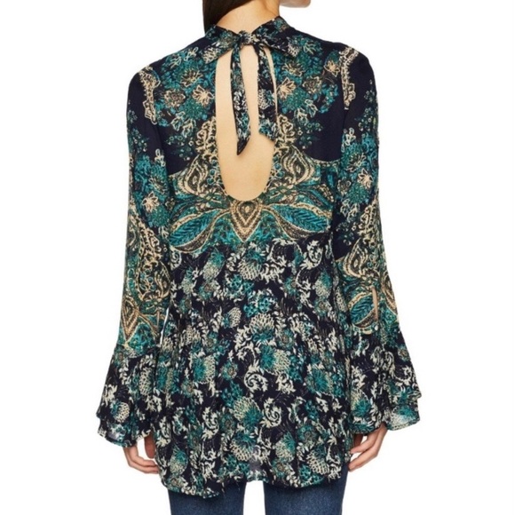 Free People Lady Luck Tunic Dress in BlueCombo - Picture 16 of 16